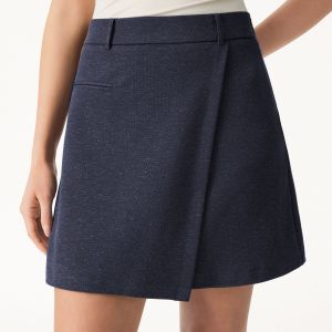 Cotton-Linen Blend Mini Skort