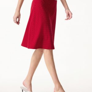 Stretch Cotton Polka Dot A-Line Flare Skirt Limited Edition